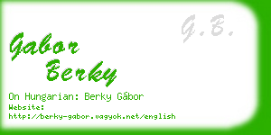 gabor berky business card