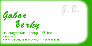 gabor berky business card